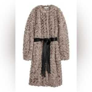 H&M faux fur lined jacket